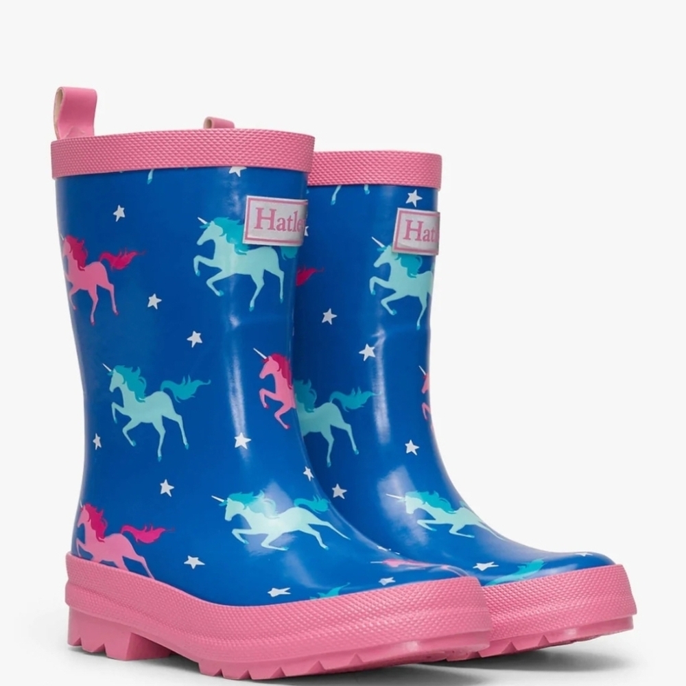 Hatley Twinkle Unicorn Rain Boots Kids 5 NIB